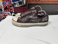 Converse Womens Purple Sequin Trainers Size UK 5