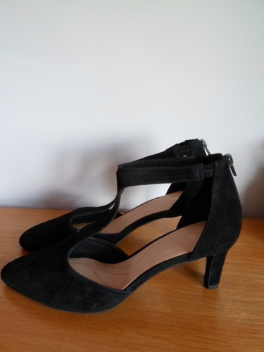 Ladies black suede clarks - ladies,