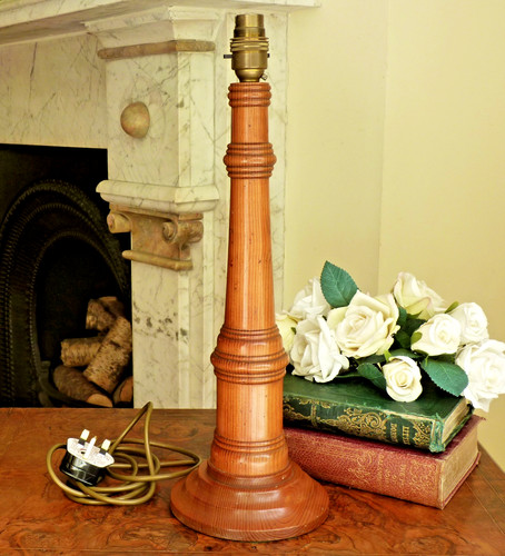 Wooden table lamp desk - table,