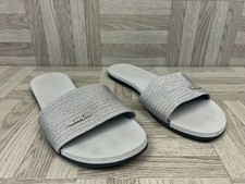 Ladies Havaianas Malta Metallic Slider Sandals - Ice Grey - UK Size 6-7
