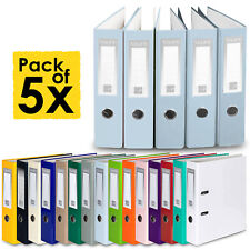 Lever Arch Files Pack of 5 Large 75mm Ring Binder Folders Document