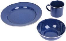 Blue Enamel Camping Dinner Set