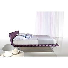 Ciacci Kreaty Pleinemer purple double bed chrome sleigh legs Italian designer