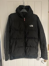 Boys The North Face Black Padded and Hooded Winter Coat XXL Very Good Condition
