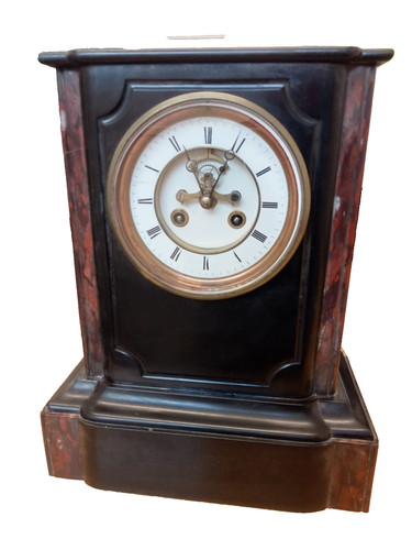 Antique slate mantel clock - , in