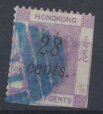 Hong Kong Stamps used in Shanghai 1876 28c on 30c Mauve; Pmk [S1]; SGZ785 CV £65