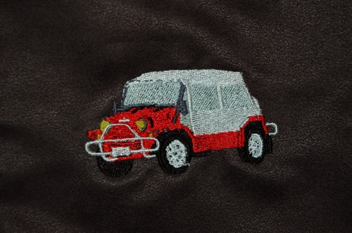 Mini moke embroidered - moke, on
