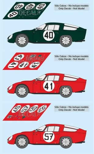 Decals alfa romeo mans - decals, le
