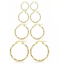 9CT GOLD FILLED TWISTED HOOP