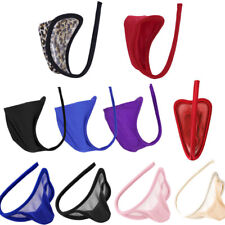 Men's C-String Thong Underwear Bulge Pouch Enhancer Bikini Briefs Trunks Panties