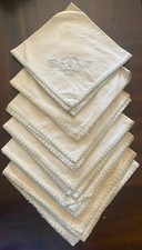 Vintage Linen Napkins Set 6