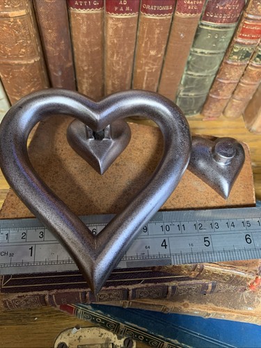 Heart door knocker pewter - knocker,