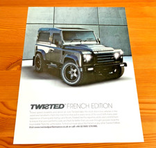 TWISTED LAND ROVER DEFENDER FRENCH EDITION FRAMEABLE ORIGINAL CLASSIC CAR ADVERT