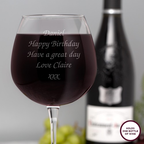 Personalised extra large wine - personalised,