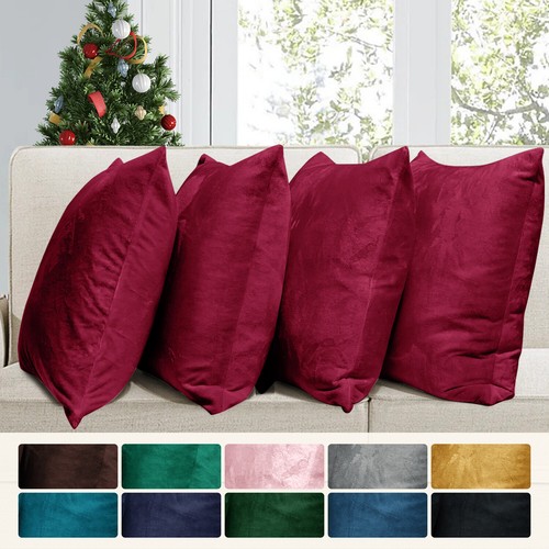 Crushed velvet cushion covers - velvet,