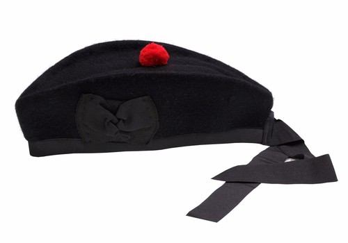 Glengarry hat plain black - glengarry,