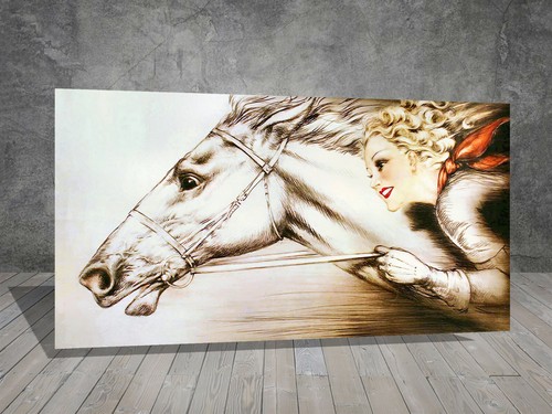 Louis icart lady riding - lady,