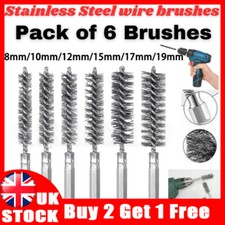 6 X Stainless Steel Wire Brush