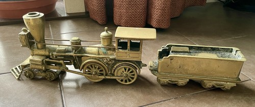 Vintage solid brass train - vintage,
