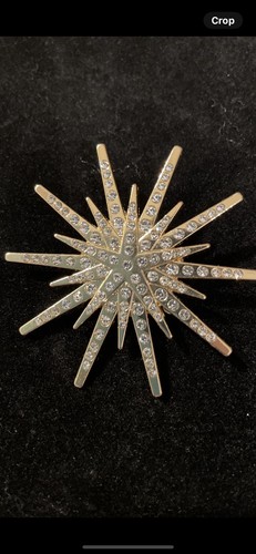Golden sparkling star brooch - sparkling,
