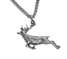 Springing Stag Pendant with