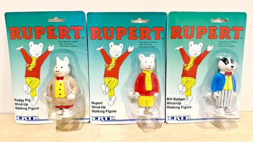 Rupert bear walking figures - rupert,