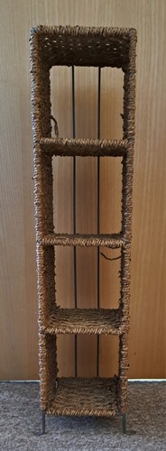 Vintage wicker rattan rack - wicker,