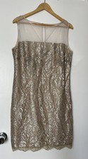 Coast Gold lace dress UK16