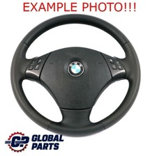 BMW X1 E84 E90 E91 NEW Black Leather M-Sport Look Steering Wheel Black Threads