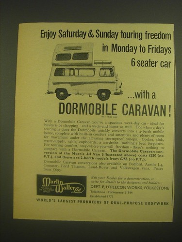 1962 morris van dormobile - morris, j.4