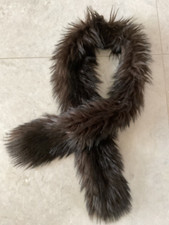 Vintage Brown Faux Fur Fox Stole Wrap Scarf Shawl 1990s HOUSE OF FRASER