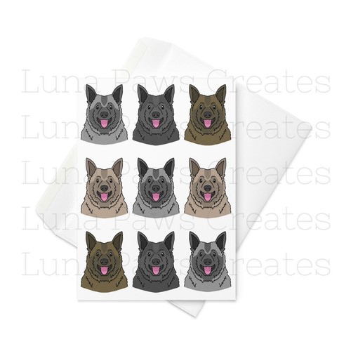 Norwegian elkhound card - norwegian,