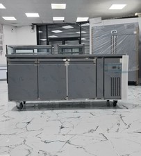 BRAND NEW  COMMERCIAL STAINLESS STEEL 3 DOORS PIZZA PREP FREEZER 1.8 METER