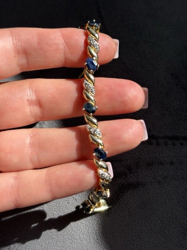 925 silver saphire bracelet - gp,