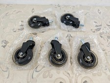 5 Pcs Silent Rubber Office Chair Replacement Casters, Office Chair casters