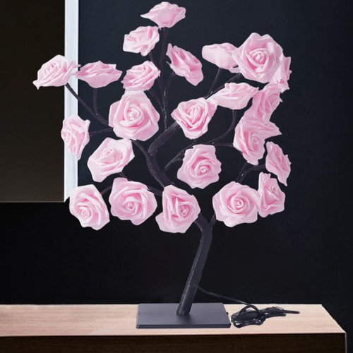 Table lamp rose flower - table,