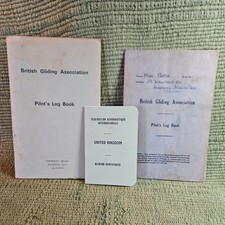 1980s British Gliding Association Pilots Log Books (2) & Certificate ID Card