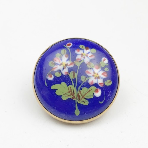 Antique enamel flower floral - antique,