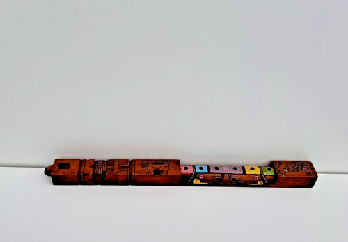 Wooden flute tiki totem - tiki,