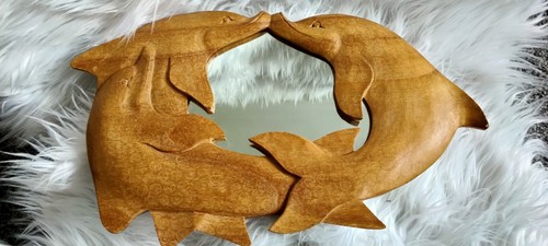 Dolphin sculptured wooden - ,