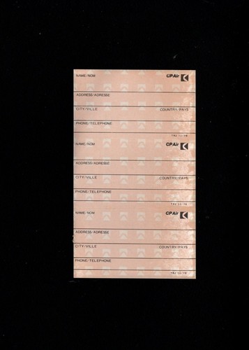 Airline memorabilia air - cp,