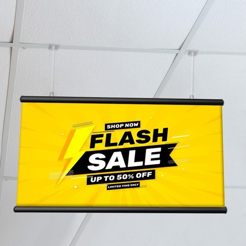 Black aluminium poster - a1,