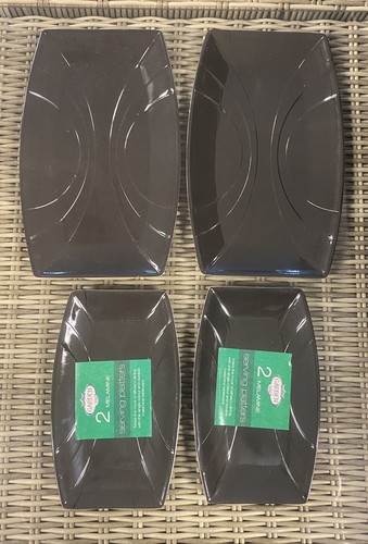 Black tableware melamine - 4x,
