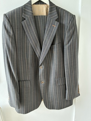 Men vintage suit grey with - grey,