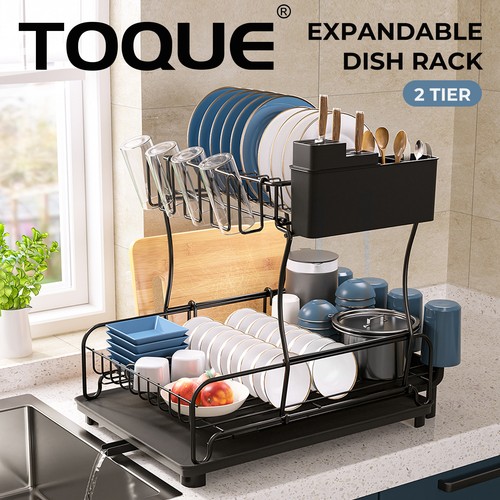 Toque expandable dish - dish, drainer
