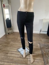 Black Ripped Skinny Jeans With