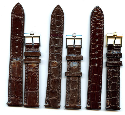 18mm brown genuine alligator - brown,