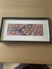 Madhubani Framed Leather Painting Art Showing Elephant Wipro Indian Art