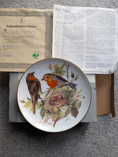 Robin bird collectors - robin, plate