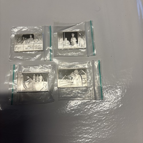 Solid silver ingots x4x25g - solid, ingots,